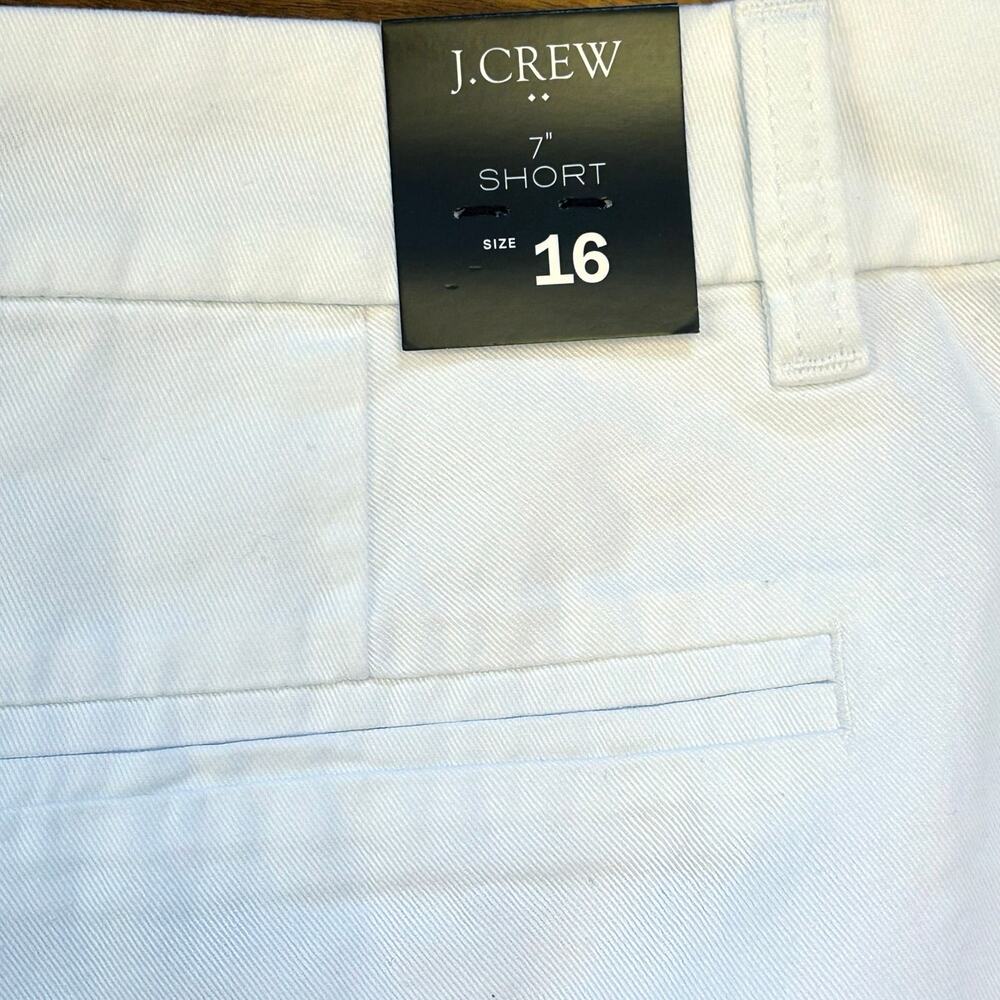 NWT J. Crew 7" Classic Chino Short White Size 16 - Picture 8 of 8